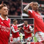 Arsenal thrash Leeds 4 -1 to maintain lead over Man City