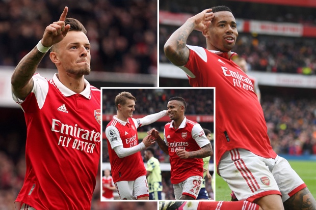 Arsenal thrash Leeds 4 -1 to maintain lead over Man City