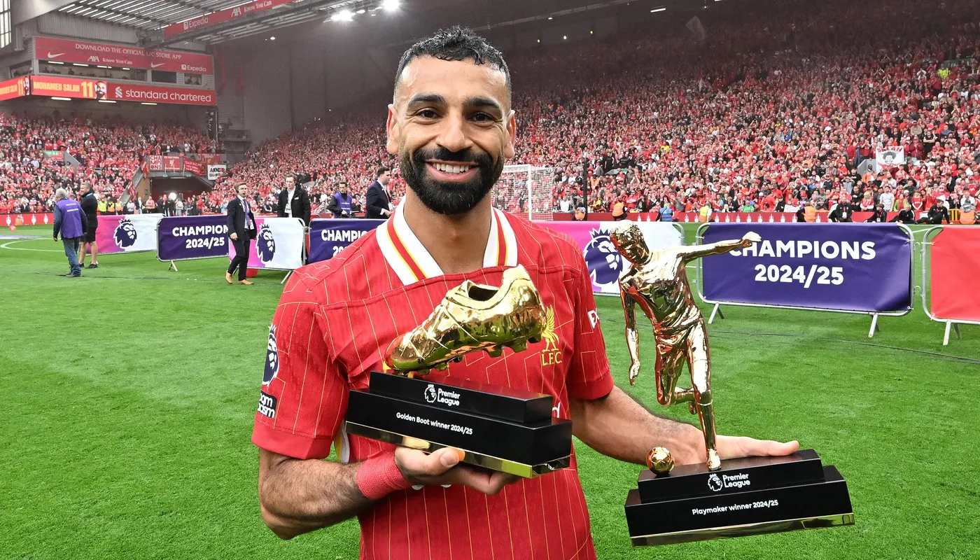 Salah makes history with Golden Boot and Playmaker awards