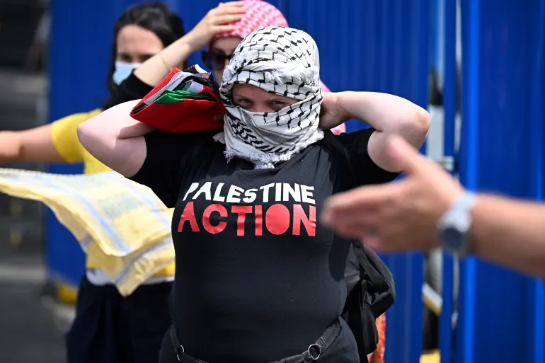 Six activists charged in UK over alleged support for Palestine Action